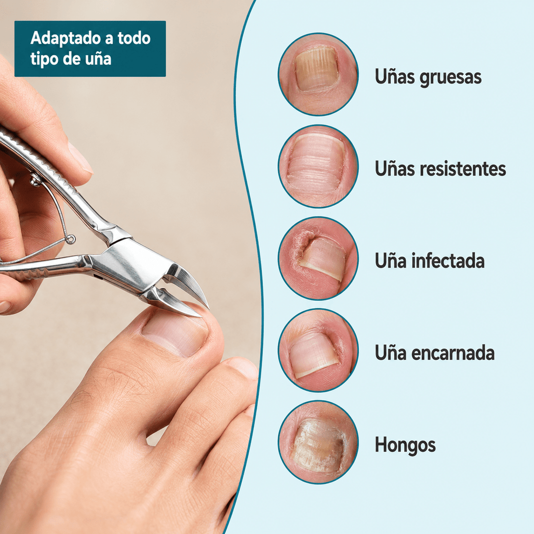 Cortaúñas profesionales para infecciones por hongos - Micoval